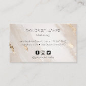 金ゴールドベ素朴ージュ名刺 名刺 (裏面)