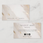 金ゴールドベ素朴ージュ名刺 名刺 (正面/裏面)