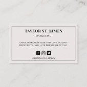 金ゴールドベ素朴ージュ名刺 名刺 (裏面)