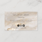 金ゴールドベ素朴ージュ名刺 名刺 (裏面)