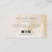 金ゴールドベ素朴ージュ名刺 名刺 (裏面)