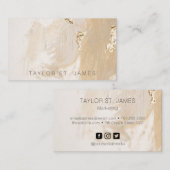 金ゴールドベ素朴ージュ名刺 名刺 (正面/裏面)