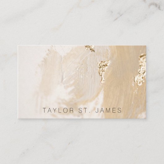 金ゴールドベ素朴ージュ名刺 名刺 (正面)