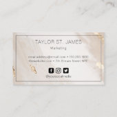 金ゴールドベ絵を描ージュ(ばちゃばちゃ)跳ねる 名刺 (裏面)