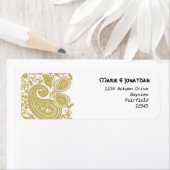 金ゴールドペイズリーインディアン結婚ズ ラベル (インサイチュ)