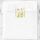 金ゴールドペイズリーパターン スクエアシール (バッグ)