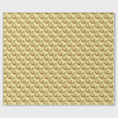 金ゴールドペイズリーパターン ラッピングペーパー (フラット)