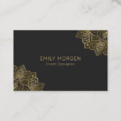 金ゴールドペイズリーマンダラオンダルグレイ 名刺 (正面)