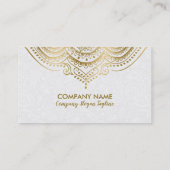 金ゴールドペイズリーマンダラレースアポイントメントカード 予約カード (裏面)