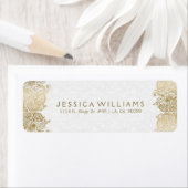 金ゴールドペイズリーレースオンホワイト ラベル (インサイチュ)