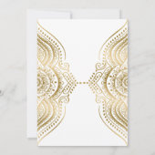 金ゴールドペイズリーレース曼荼羅 招待状 (裏面)