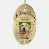 金ゴールドペット記念写真の追加 セラミックオーナメント (右)