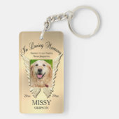 金ゴールドペット記念碑 キーホルダー (裏面)