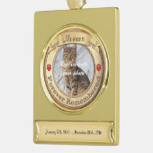 金ゴールドペット記念碑 – 永遠に記憶 ゴールドプレートバナーオーナメント (左)