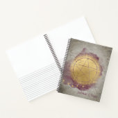 金ゴールドペンタグラムウィッカ信者ジャーナル ノートブック (内部)