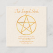 金ゴールドペンタグラム スクエア名刺 (裏面)