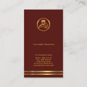 金ゴールドペンタゴンウェ王室のーブレッド運転手サービス 名刺 (裏面)