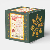 金ゴールドペーパーカット2023中国のラビットニューイヤーグリーン フェイバーボックス (裏面サイド)