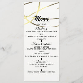 金ゴールドホイフェイクルカラー結婚式レセプションメニュー メニュー