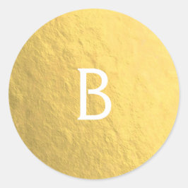 金ゴールドホイフェイクルグモダンラムモノグラムカスタム ラウンドシール