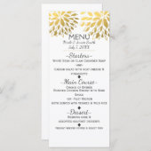 金ゴールドホイフェイクルルックフラワーモダンズフローラメニュー メニュー (正面/裏面)