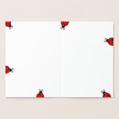 金ゴールドホイルのてんとう虫のOnederfulの誕生日 箔カード (内部)