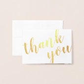 金ゴールドホイルのばら色の花束は写真および名前感謝していしています 箔カード (封筒付き正面)