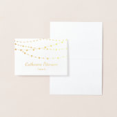 金ゴールドホイルのひもは座席表|の護衛カードをつけます 箔カード (ディスプレー)