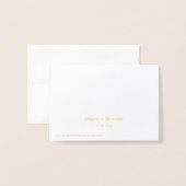 金ゴールドホイルのひもは座席表|の護衛カードをつけます 箔カード (裏面封筒付き)