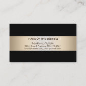 金ゴールドホイルのエレガントなフェイクなくもの巣コンピュータプロフェッショナル 名刺 (裏面)