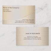 金ゴールドホイルのエレガントなレトロの金融サービス 名刺 (正面/裏面)