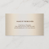 金ゴールドホイルのエレガントなレトロの金融サービス 名刺 (裏面)