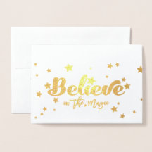 金ゴールドホイルのクリスマスの休日の写真を信じて下さい