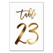 金ゴールドホイルのシックな結婚式のテーブルの第|表23 テーブルナンバー (裏面)