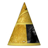 金ゴールドホイルのデザインの天国調査しているイエス・キリスト パーティーハット (左)