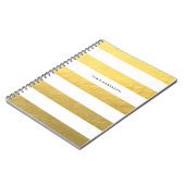 金ゴールドホイルのノート ノートブック (左側)