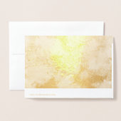 金ゴールドホイルのハッピーバースデーカード 箔カード (裏面封筒付き)