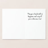 金ゴールドホイルのハッピーバースデーカード 箔カード (内部)