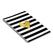 金ゴールドホイルのハート ノートブック (右側)