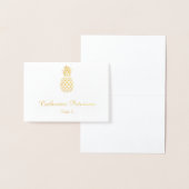 金ゴールドホイルのパイナップル座席表|の護衛カード 箔カード (ディスプレー)