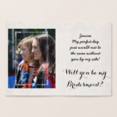 金ゴールドホイルのパーソナライズな新婦付添人カード 箔カード (内部)