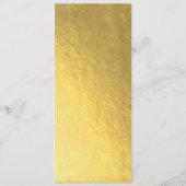 金ゴールドホイルのメキシコ花の結婚式メニューカード メニュー (裏面)