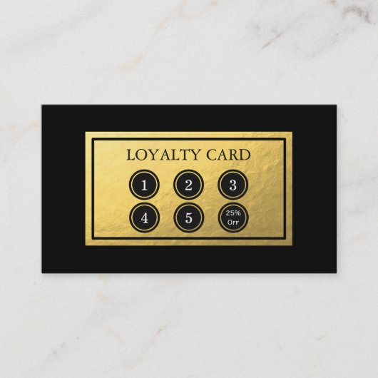 金ゴールドホイルのロイヤリティカード ロイヤリティカード (正面)