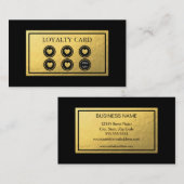 金ゴールドホイルのロイヤリティカード ロイヤリティカード (正面/裏面)