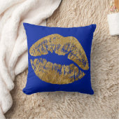 金ゴールドホイルの効果のキスの装飾用クッション クッション (ブランケット)