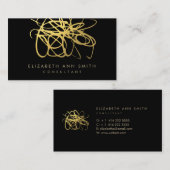 金ゴールドホイルの効果のシックな名刺 名刺 (正面/裏面)