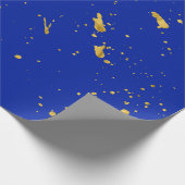 金ゴールドホイルの効果インク(ばちゃばちゃ)跳ねるの包装紙 ラッピングペーパー (角)