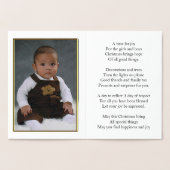 金ゴールドホイルの喜びのクリスマスの挨拶状 箔カード (内部)