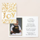 金ゴールドホイルの喜びのクリスマスの挨拶状 箔カード (ディスプレー)