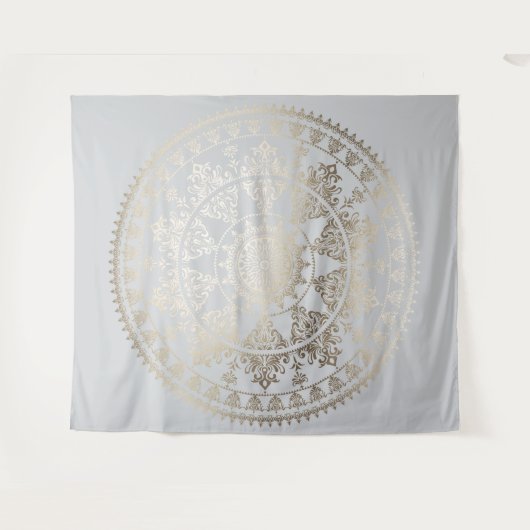 金ゴールドホイルの太陽のな曼荼羅の壁のタペストリーのカスタム色 タペストリー (正面(横))